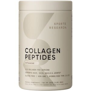 Sports Research Collagen Peptides, Unflavored, 1 lb