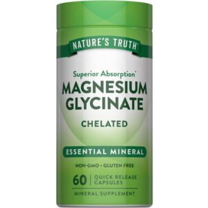 Nature's Truth Magnesium Glycinate, 200 mg, 60 Capsules