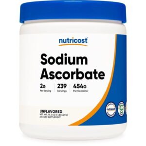 Nutricost Sodium Ascorbate Powder, 1 lb, Unflavored