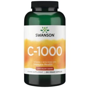 Swanson Vitamin C with Rose Hips, 1000 mg, 250 Capsules