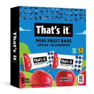 That's it. Apple + Blueberry Fruit Bars, 0.7 oz, 8 Count